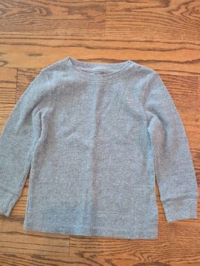 Cat & Jack -  Heather Gray Ribbed Thermal Long Sleeve Top- Size 3T